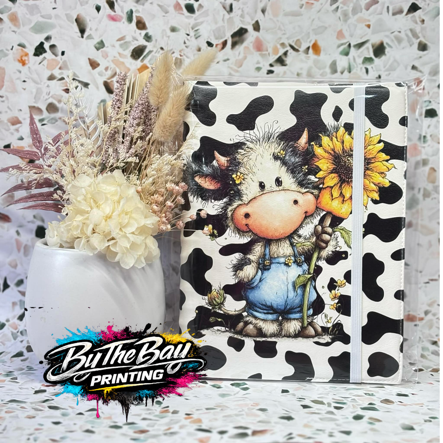 A5 Sunflower Cow Notepad