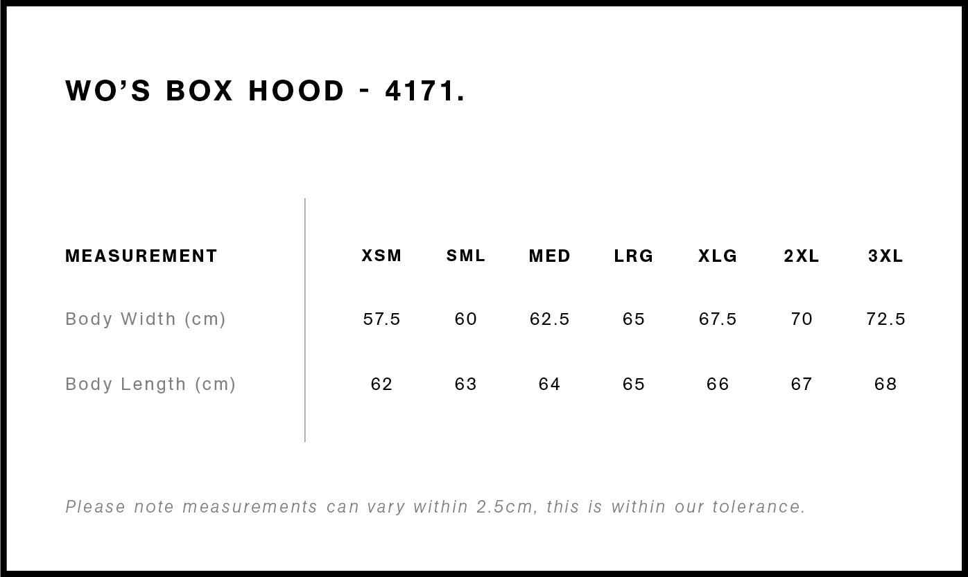 As Colour Womens Box Hood (Various Colours)