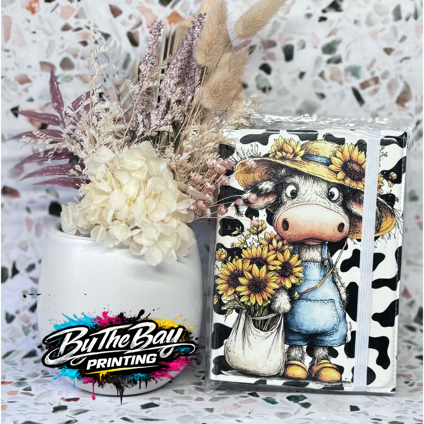 A6 Cow in Overalls Notepad or Diary