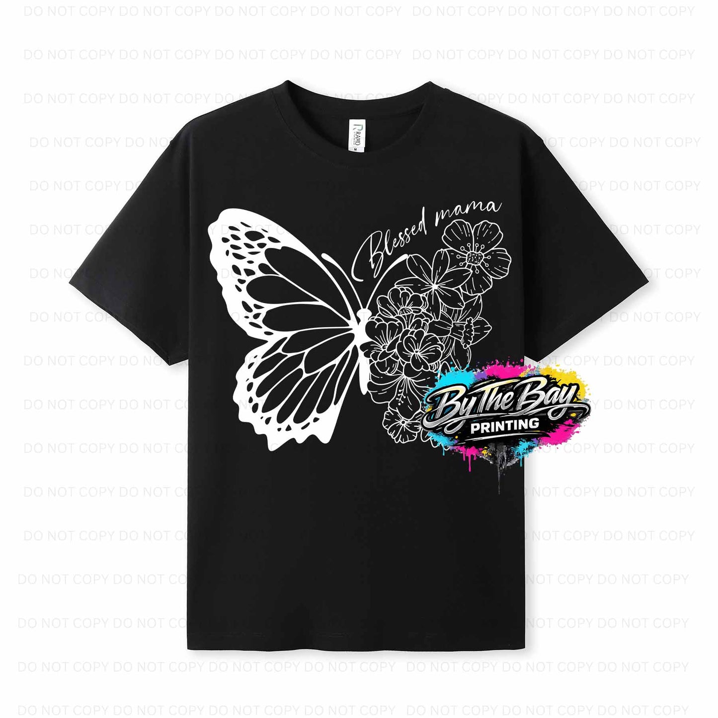 "Blessed Mama White" Ramo Modern Fit Tee