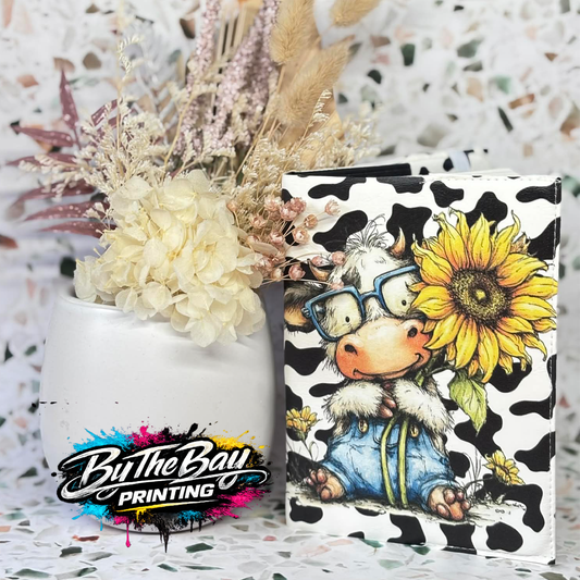 A6 Sunflower Cow Notepad or Diary