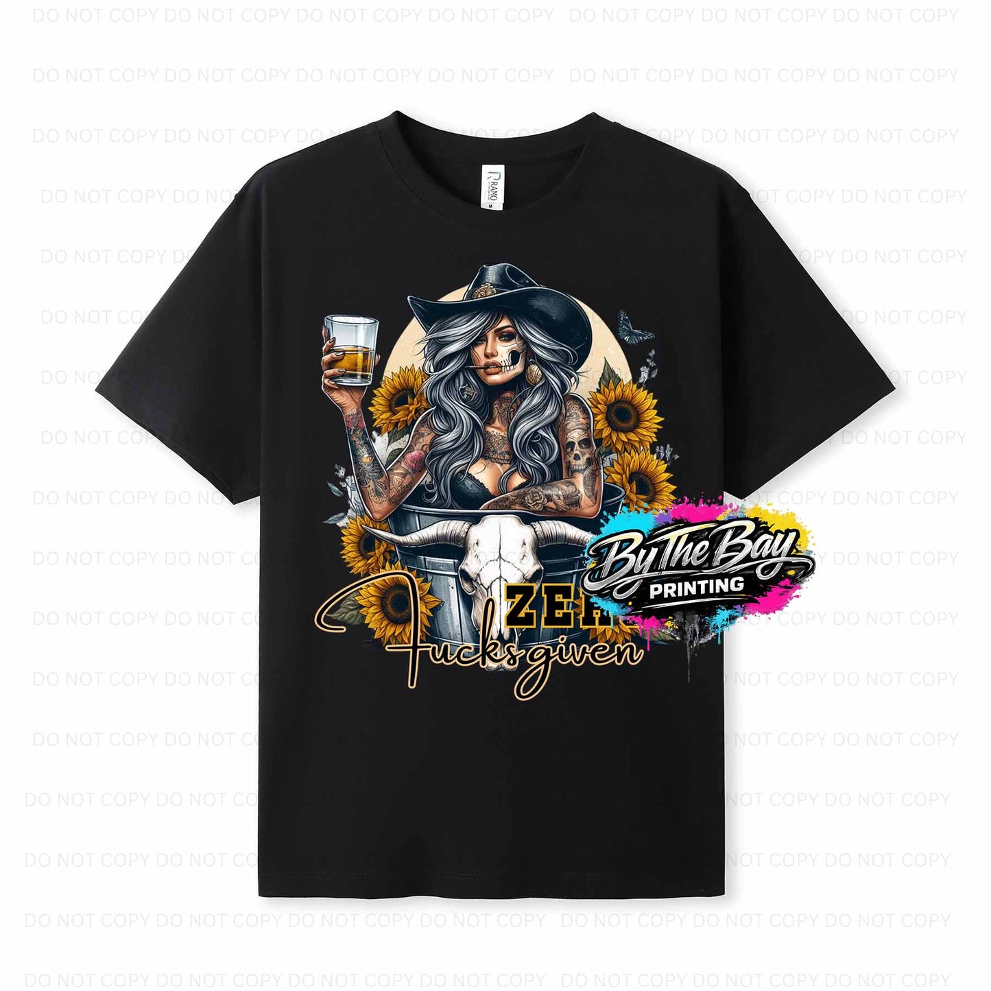 "Zero fks given 01" Ramo Modern Fit Tee