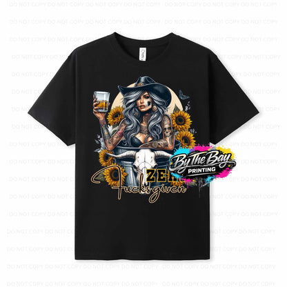 "Zero fks given 01" Ramo Modern Fit Tee